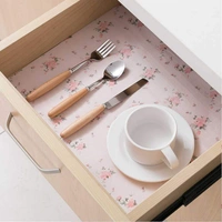 Kitchen Drawer Matt Printed Antibacterial Cabinet Plastic Foam Household Wardrobe Moisture Drawer Pad Waterproof Non-Slip Paper Kitchen Cupboard Liners Roll Mat, Place Mat for Kitchen Cupboard Liners, Table Drawer Mat, Drawer, Refrigerator 45x300 cm (Multi) - Set of 1